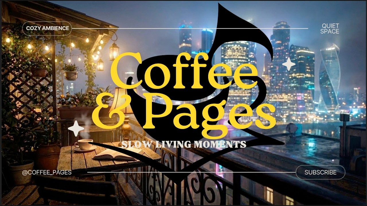 【4K】Quiet Rooftop Nights ☕📖 | Chill Lofi Beats with City Lights