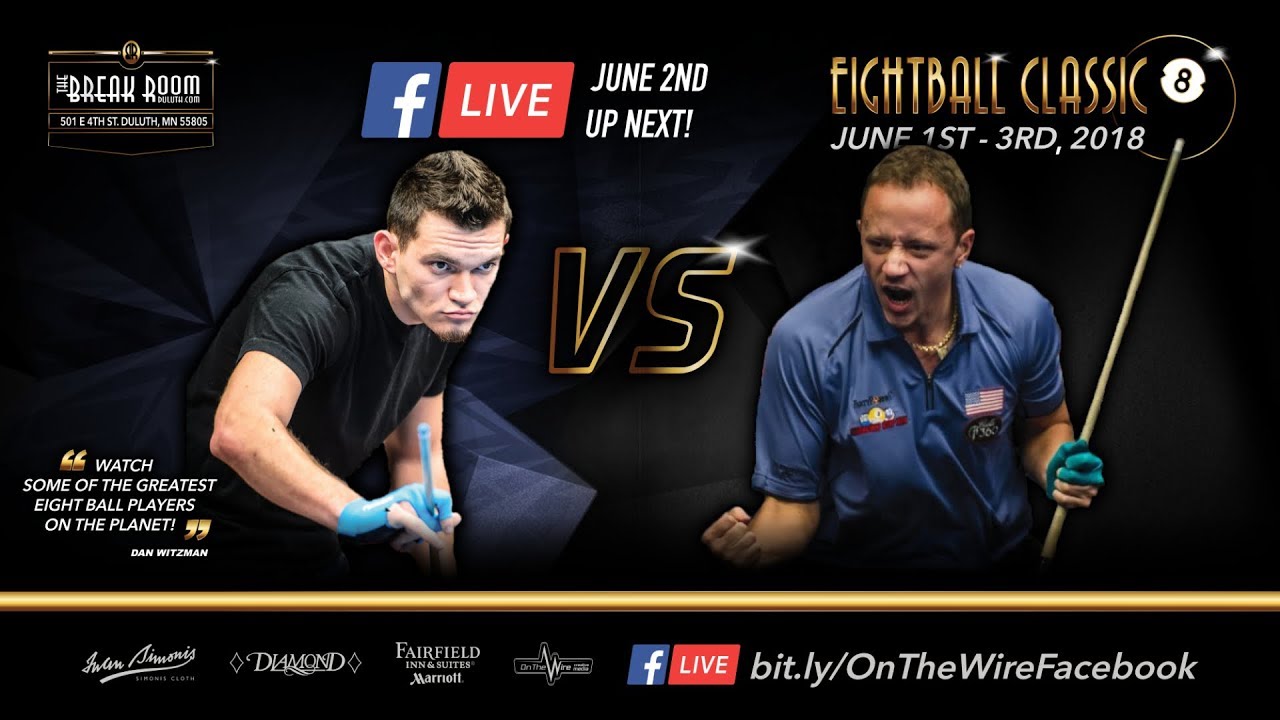 The Break Room 8 Ball Classic SVB VS BIlly Thorpe! Race to 15