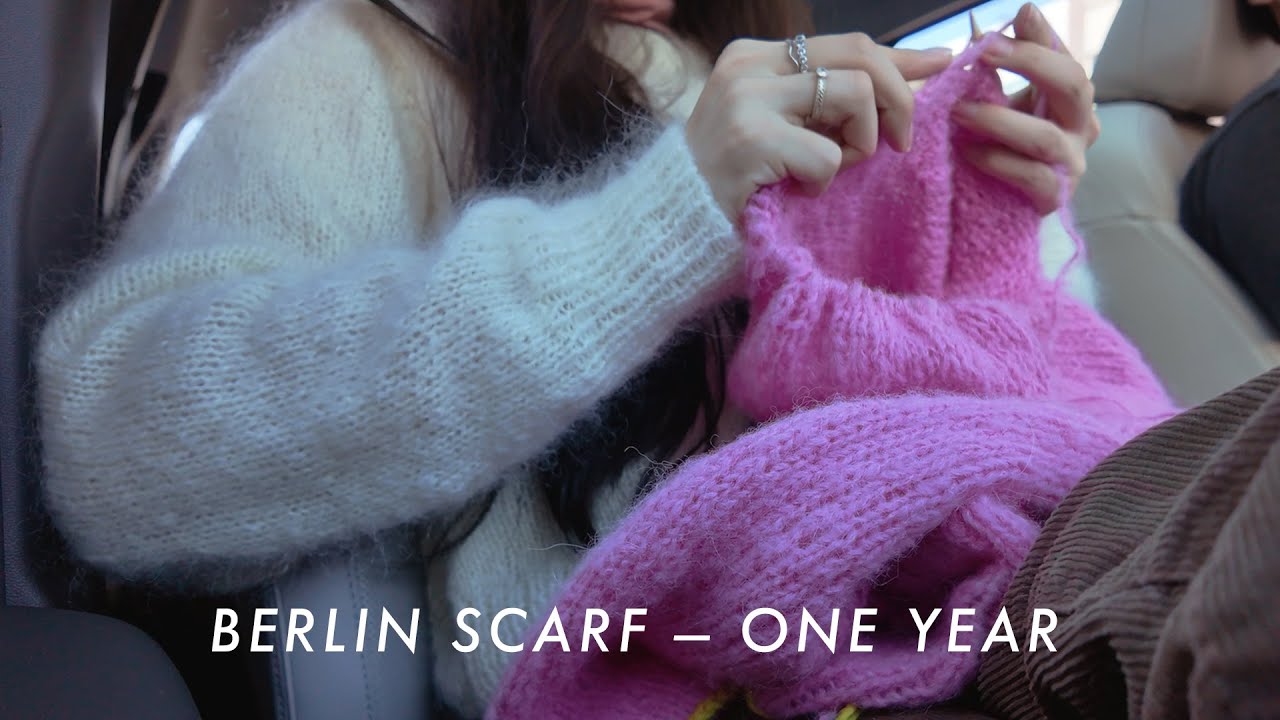 방랑뜨개 | 차에서·영화관에서... 1년 걸린 베를린 스카프 완성기 🧶 Berlin Scarf