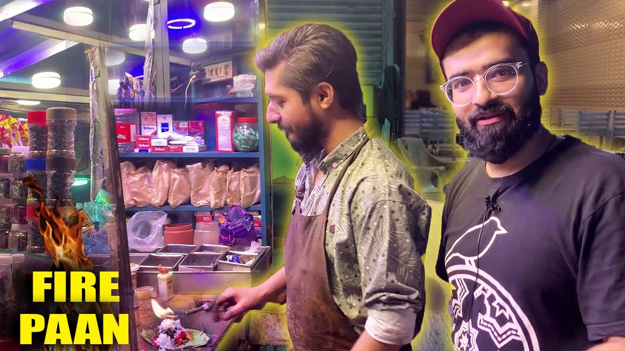 Best Burning Fire Pan in Karachi | Hussainabad famous Ice Fire Pan | Panwaari | Karachi Food vlog