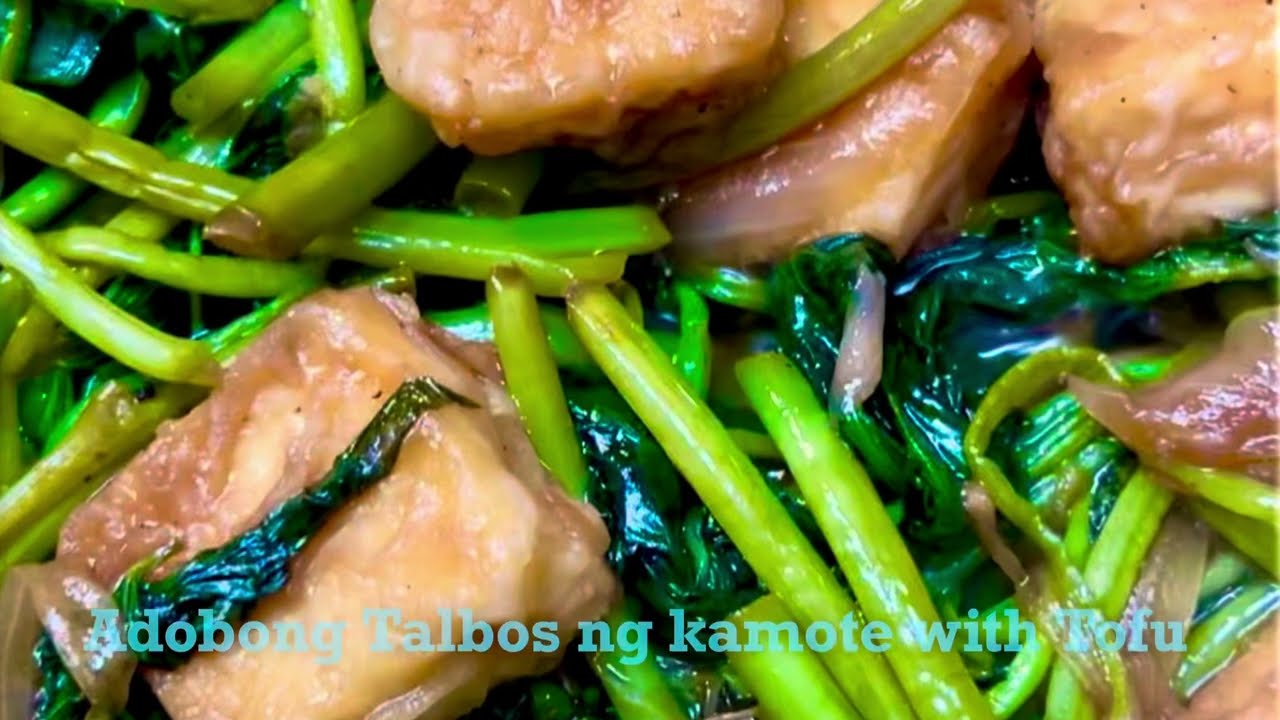 Adobong talbos ng kamote with tofu #casadekusina #recipe #video #cookingchannel #food