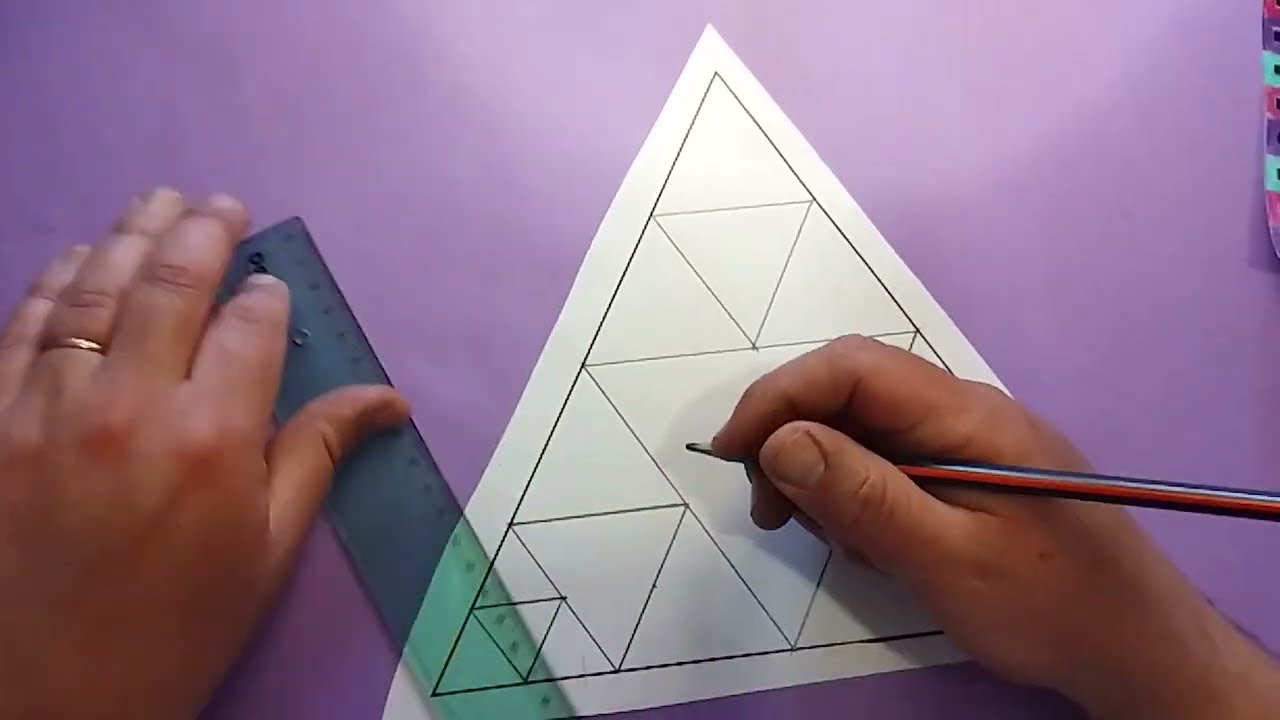 Triángulo de Sierpinsky con lápiz y papel