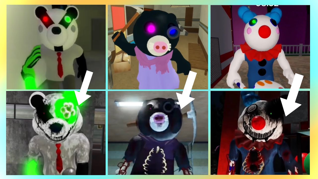PIGGY TROI BOT CONCEPTS SKINS VS PIGGY SKINS!! (BOOK 1 SKINS)