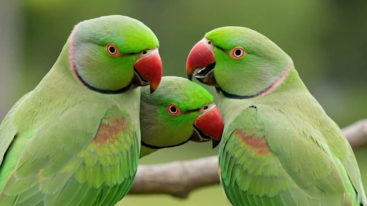 Green Parrot Talking and Whistling Compilation