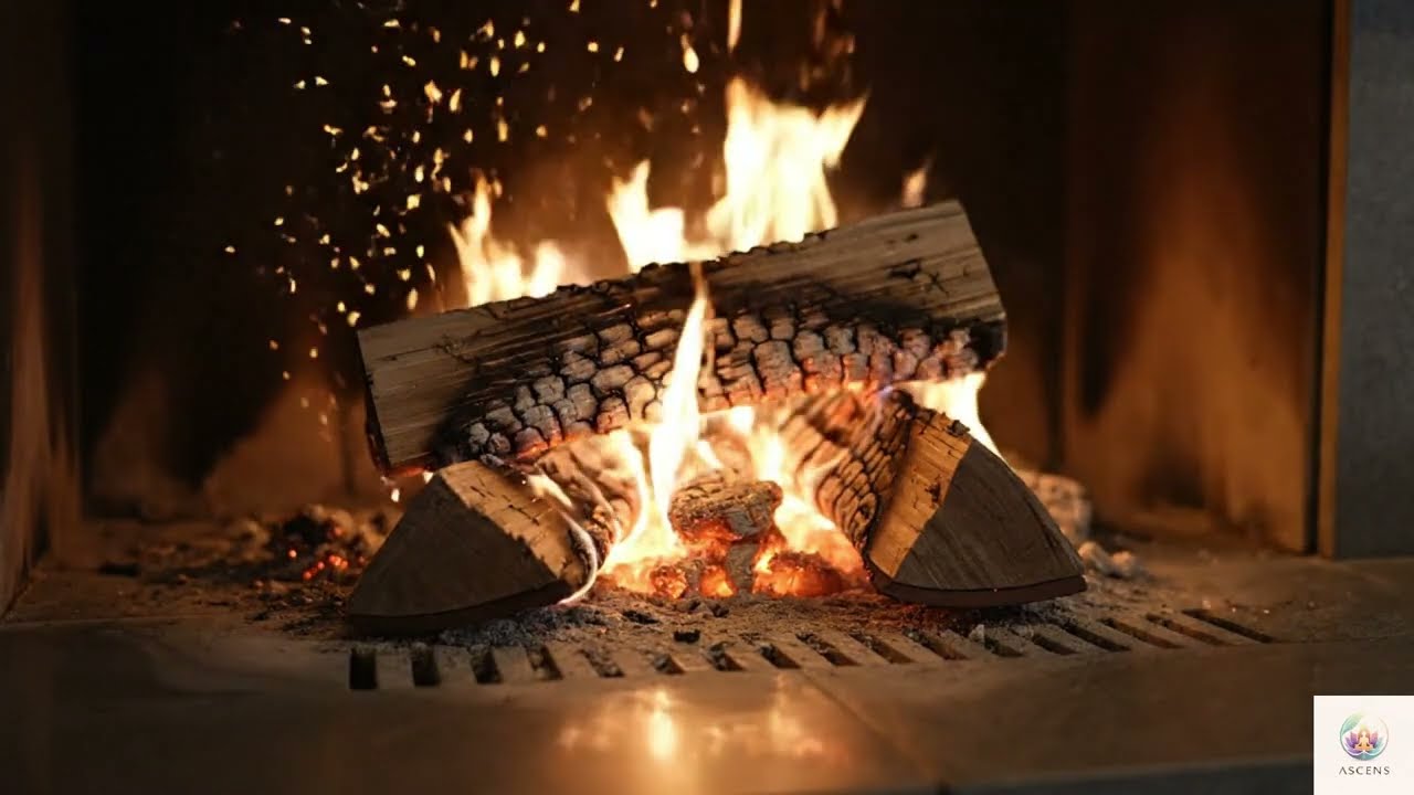 Deep Relaxation Music with Fireplace Ambience | Stress Relief & Sleep into a peaceful sanctuary.
