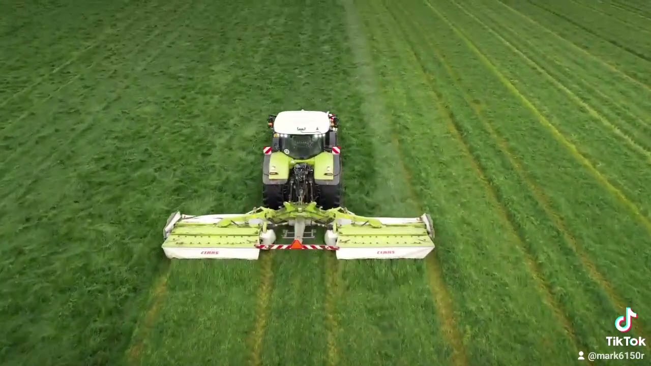 claas axion 850 1e snede gras maaien