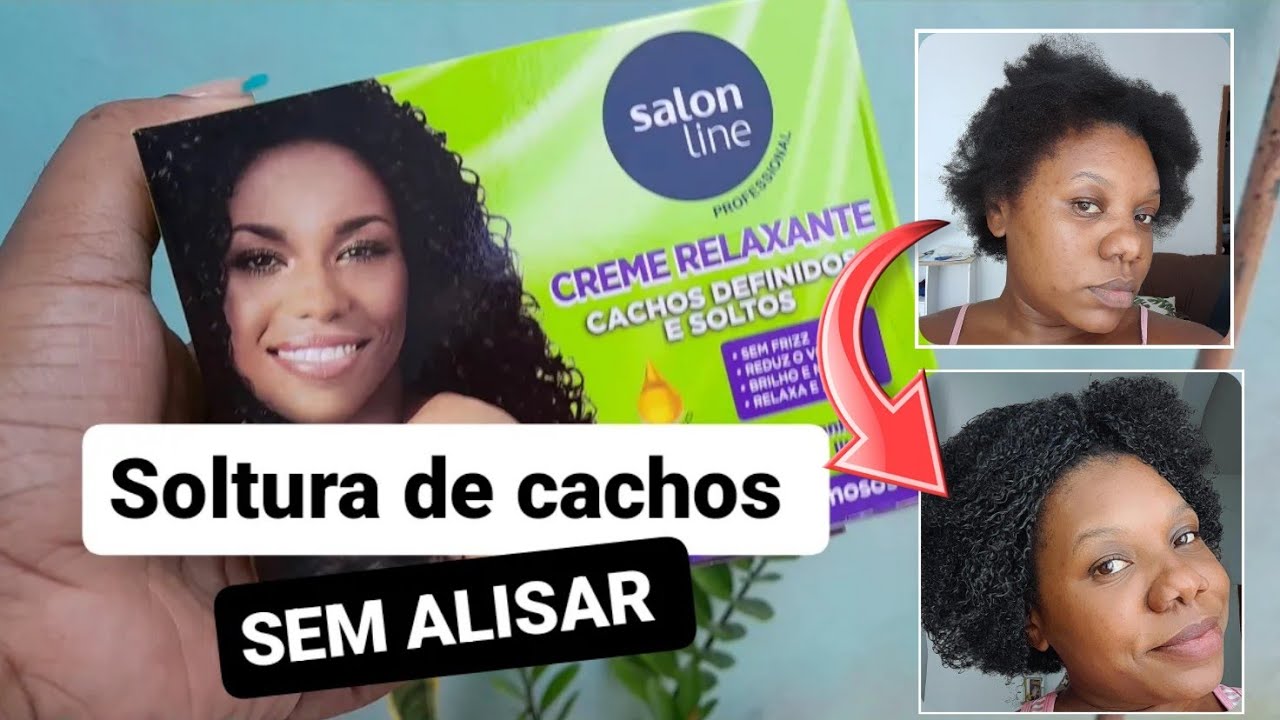 COMO RELAXAR O CABELO SOZINHA | Soltura de cachos com relaxante da SALON LINE