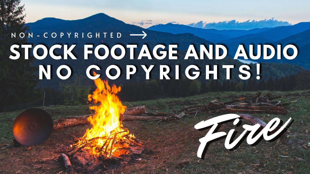 4K Stock Fire Footage and Sound | Non-Copyright Fire Crackle Sounds