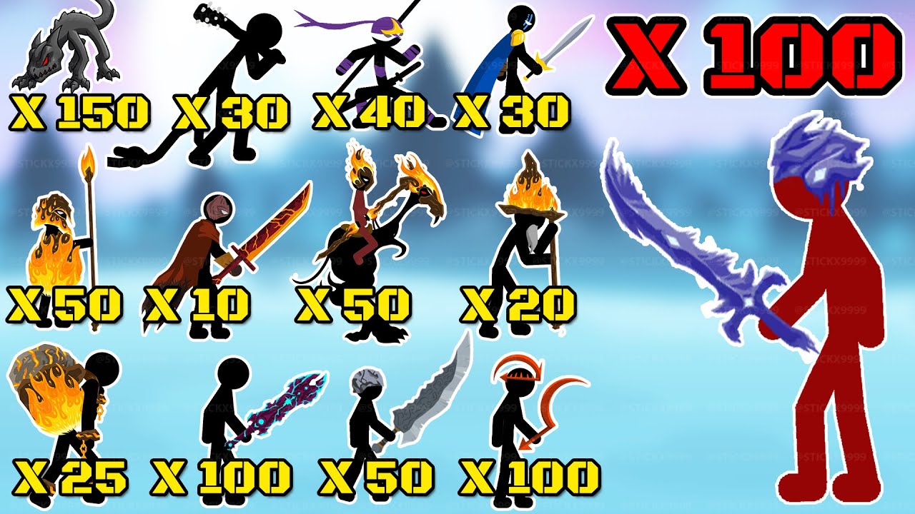 How Many Xenophons Does It Take to Shatter 100 Ice Swordwraths?⚔️ STICK WAR SAGA HACK 💥 Stickx9999