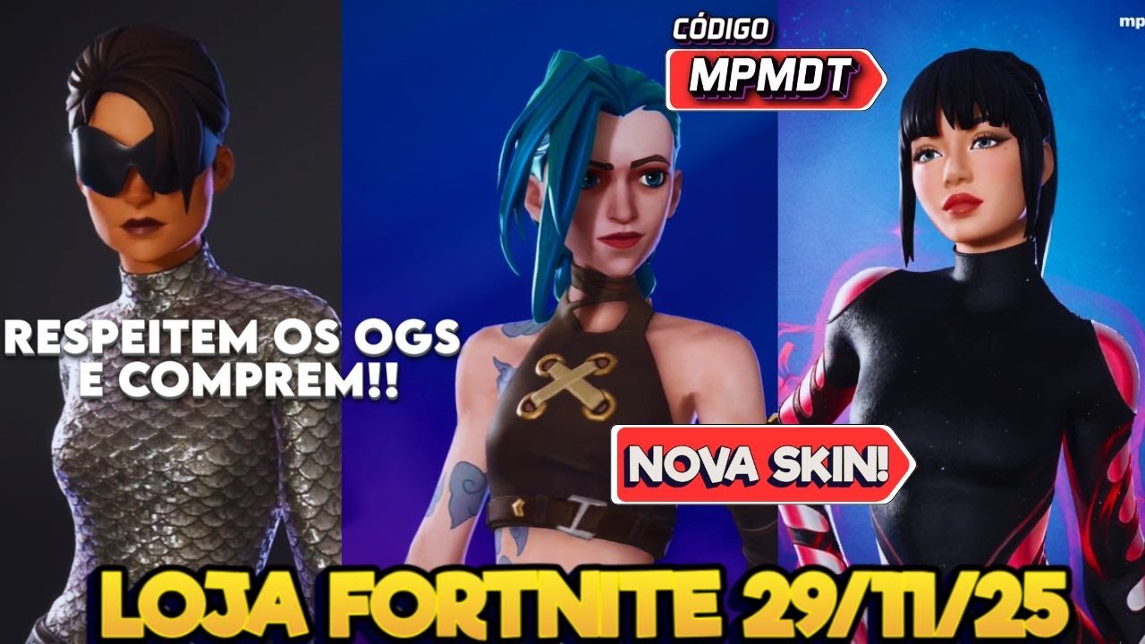 ARCANE NA LOJA, CHORAM OS OGS - BALENCIAGA E NOVAS SKINS -LOJA FORTNITE 29/11/25-LOJA FORTNITE HOJE