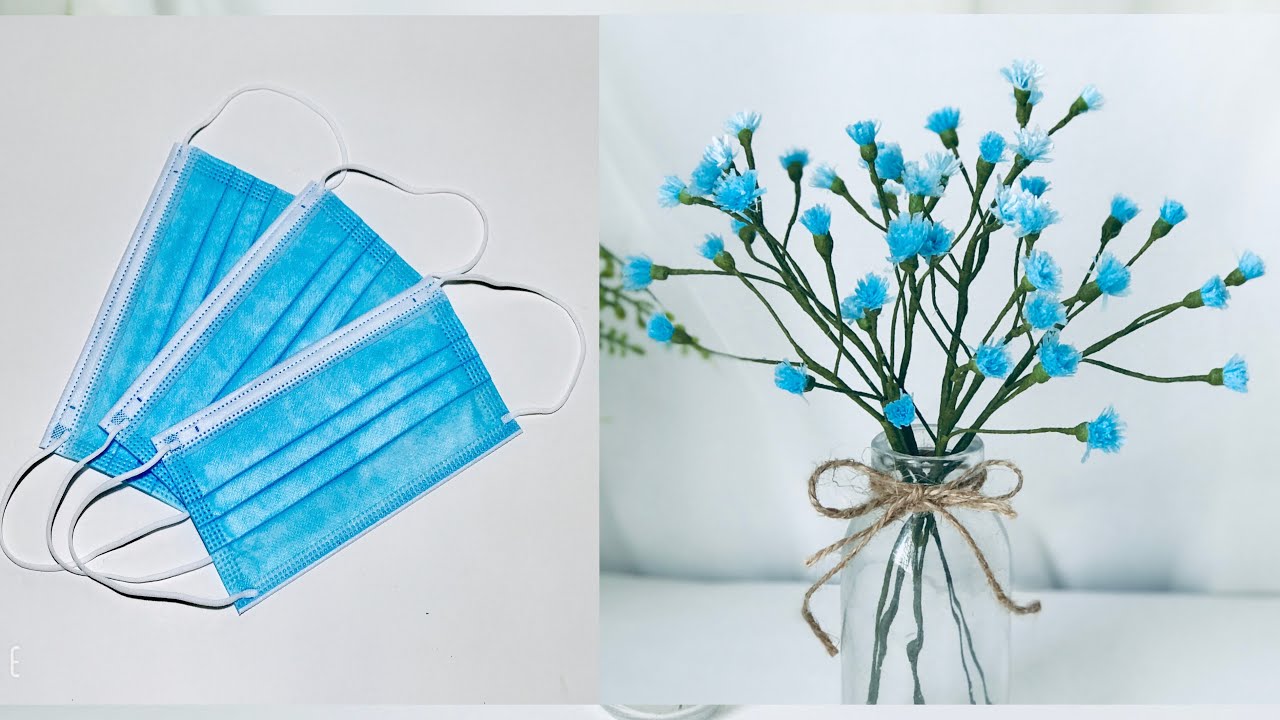 DIY || Cách Làm Hoa Baby Từ Khẩu Trang Y Tế || Make Flower From Medical Masks || EVIG Trang Handmade