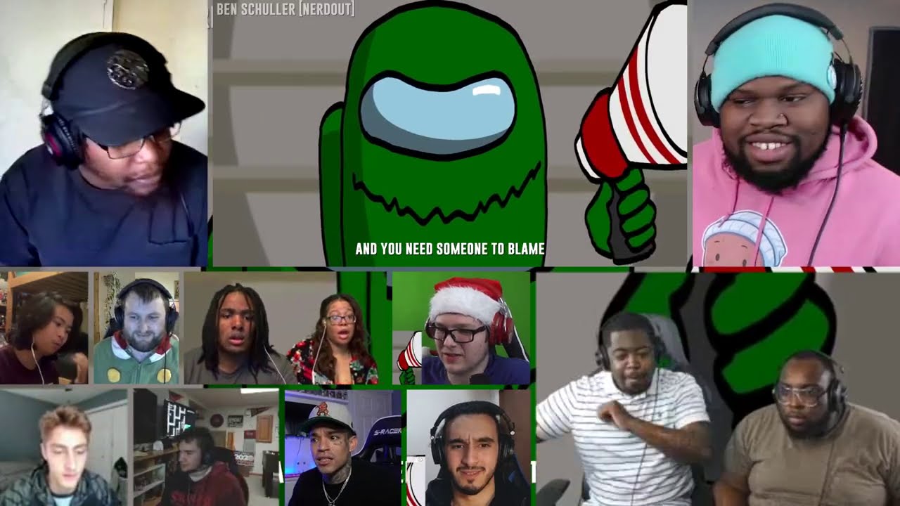 The Among Us Rap Battle 2|#NerdOut ft Daithi De Nogla, CaptainSparklez & More[REACTION MASH-UP]#1066