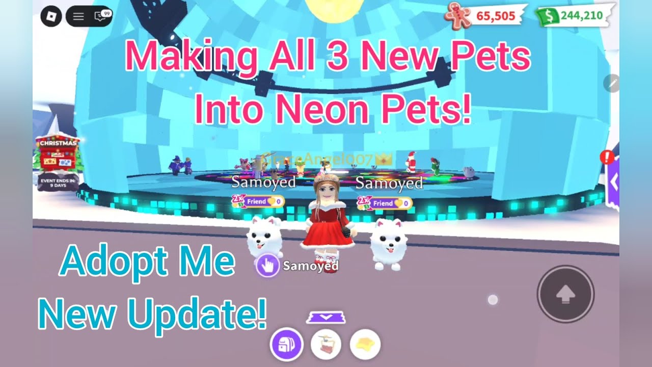Adopt Me Winter Update New Pets Samoyed, Bunny Swirl, Japanese Snow Fairy & Making Neon Pets!