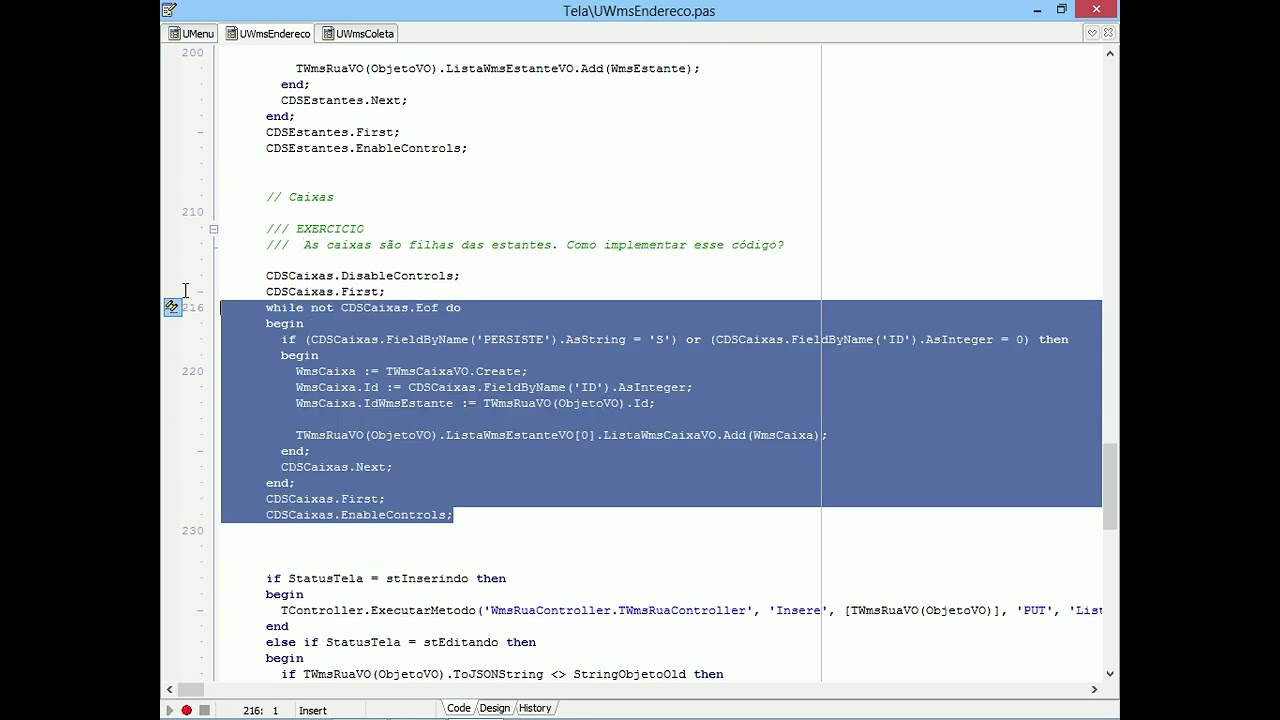 T2Ti ERP 2.0 - Delphi - WMS - Videoaula 05 - Cadastro dos Endereços