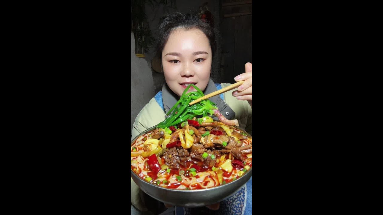 简单吃个鹅杂面#抖音美食 #面条