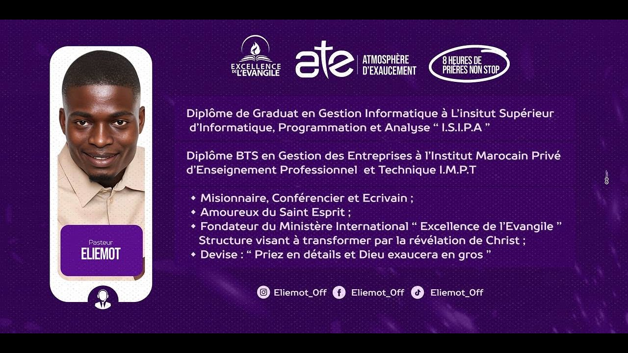 Ate 2026 chant de soupire avec le pasteur eliemot