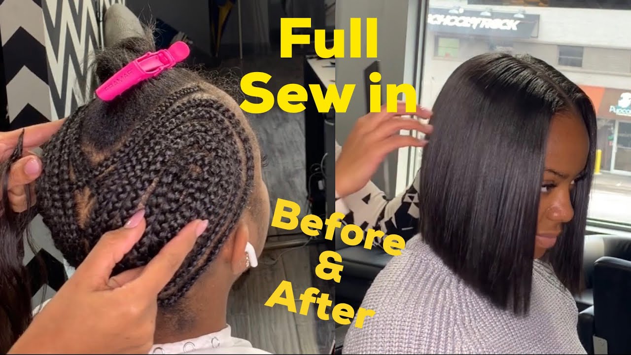 HOW TO: Full sewin with little leave out bob cut