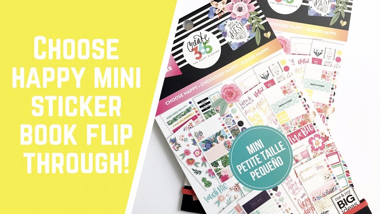 Choose Happy MINI Sticker Book Flipthrough