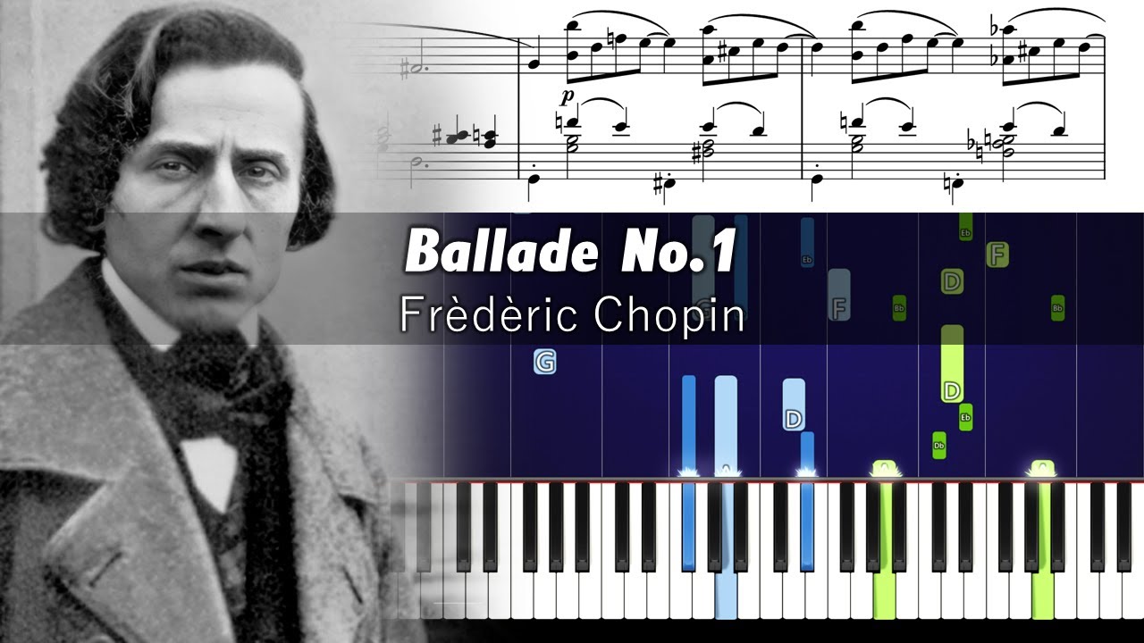 Chopin - Ballade No. 1 in G Minor - Piano Tutorial with Sheet Music