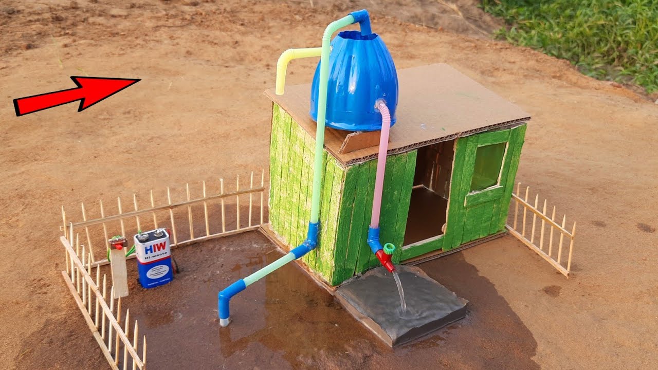 How to make mini water pump | water tanker science project | Diy water tanker