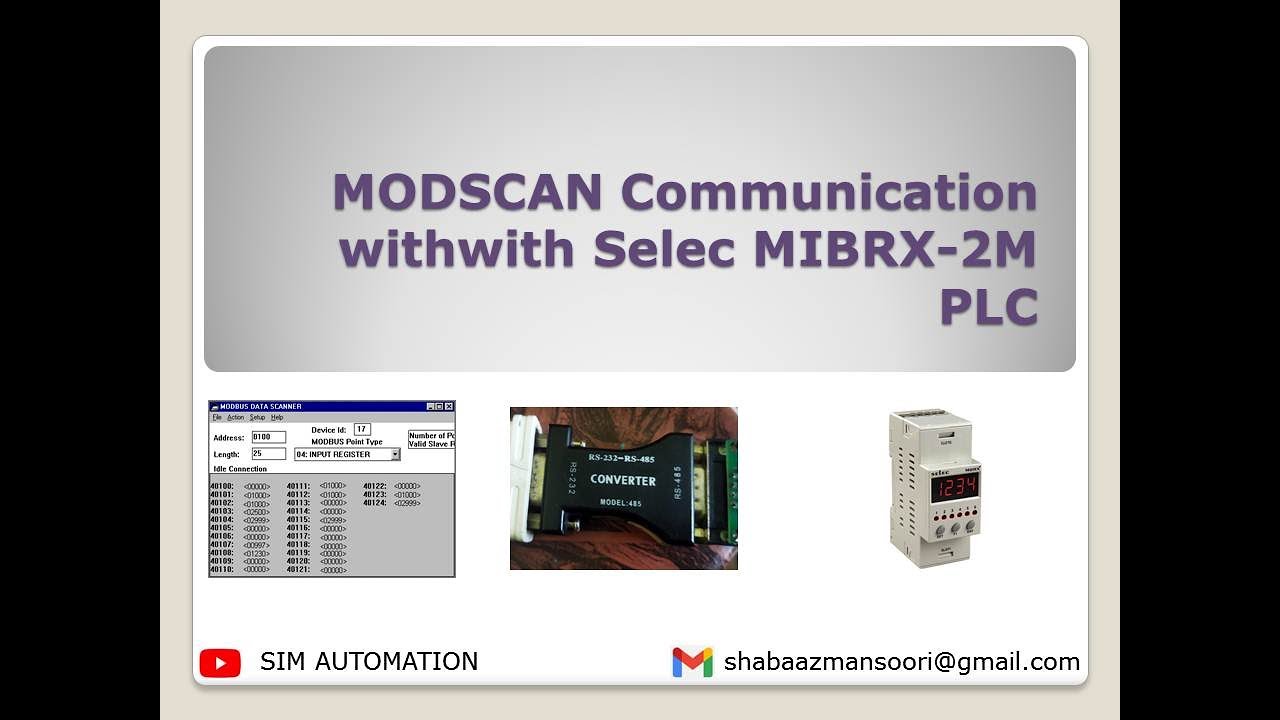 MODBUS Communication between SELEC PLC & MODSCAN by 