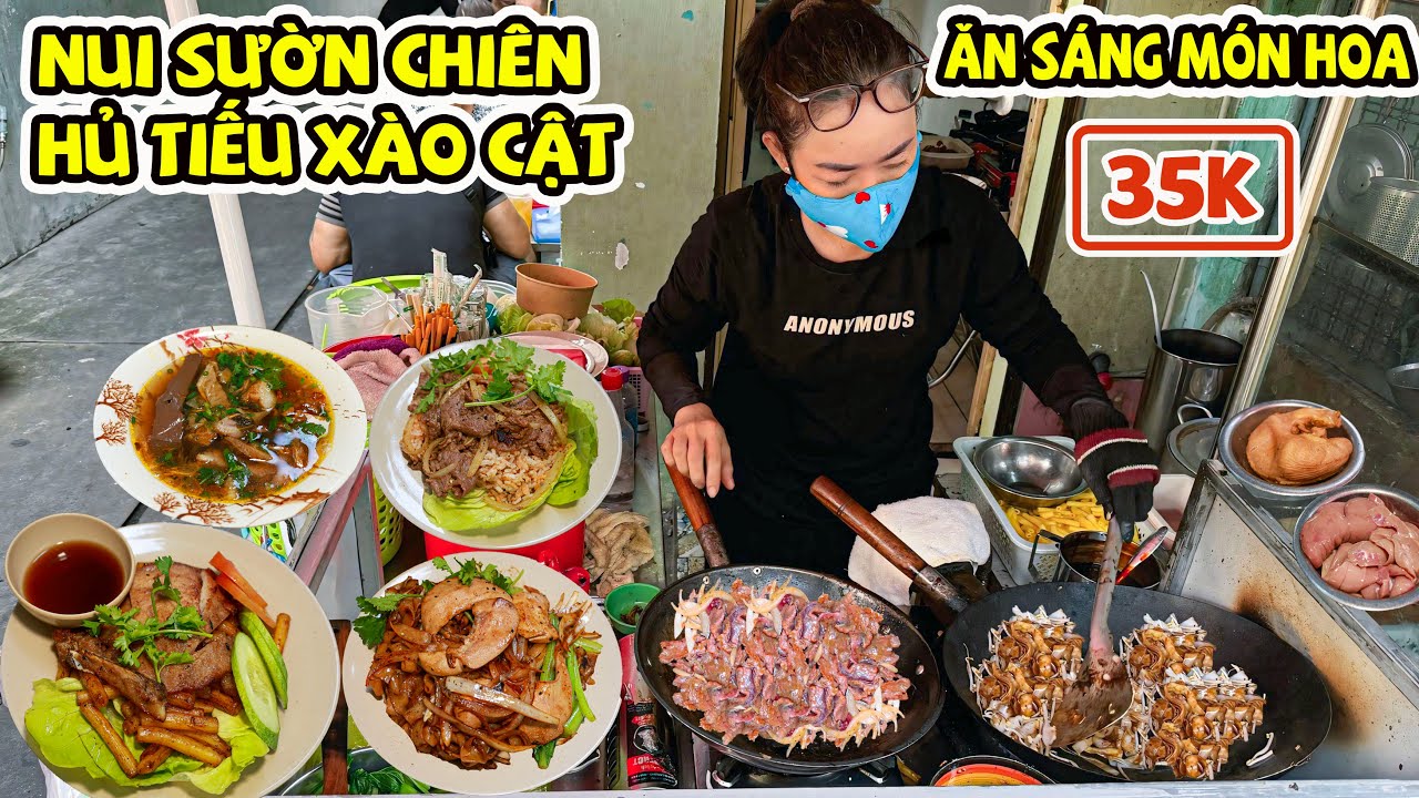 Ăn Sáng Món Hoa Núp Hẻm Chỉ Từ 35K, Nui Xào Sườn, Hủ Tiếu Xào Cật, Cơm Xào Bò Đầy Ắp