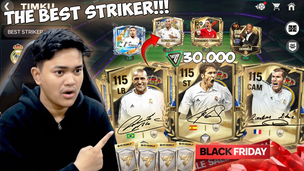 AKU TOP UP 30.000 FC POINT DEMI GOAT RONALDO 9, RAUL, ZIDANE & CARLOS! BAGUS SEMUA!- EA FC MOBILE 26