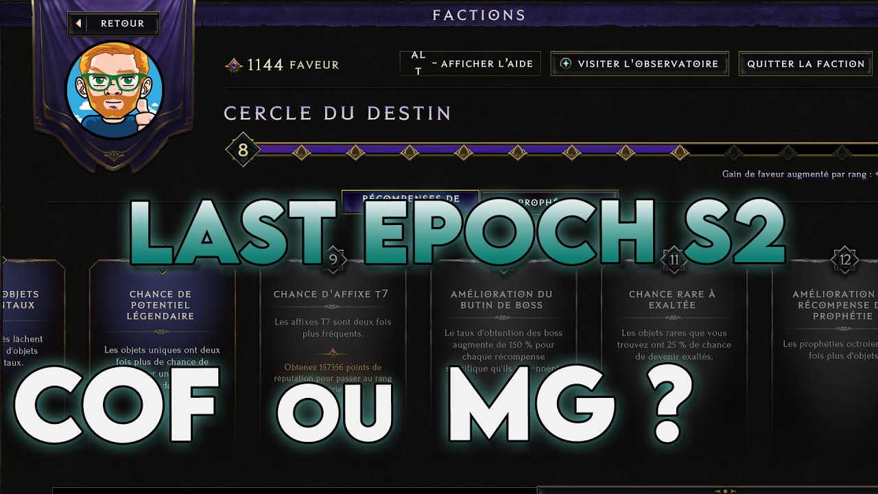 Last Epoch : quelle faction choisir ? MG ou CoF ?