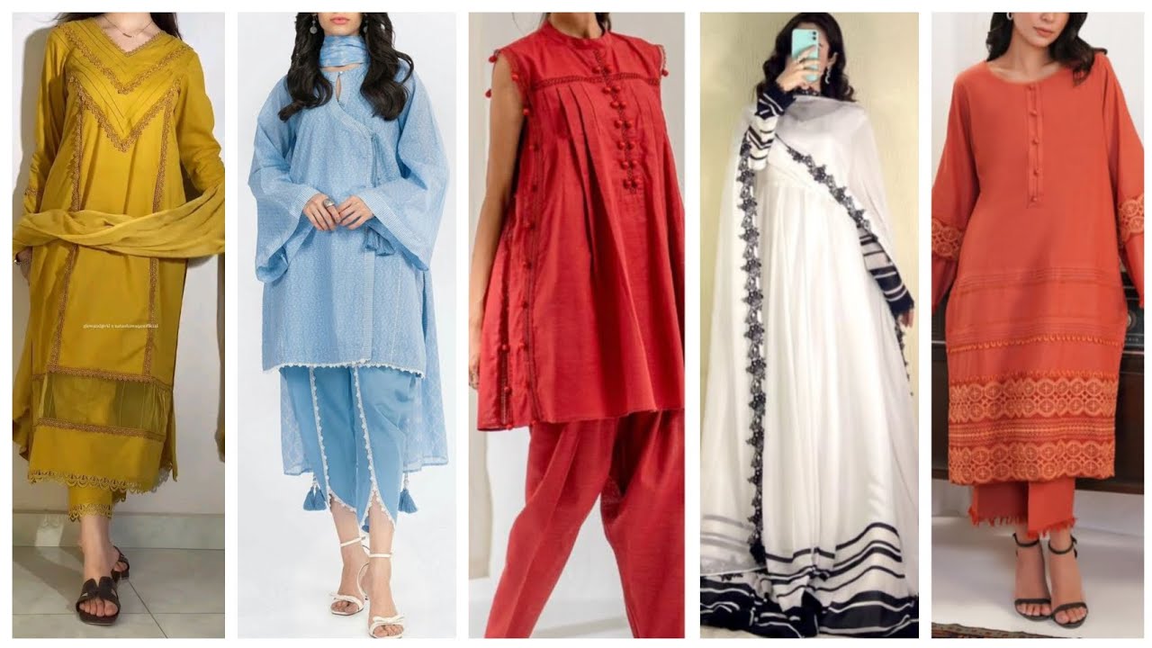 30+  Plain Dress Designs 2025 for Girls / Simple Plain Suit Design / Casual Dress Design