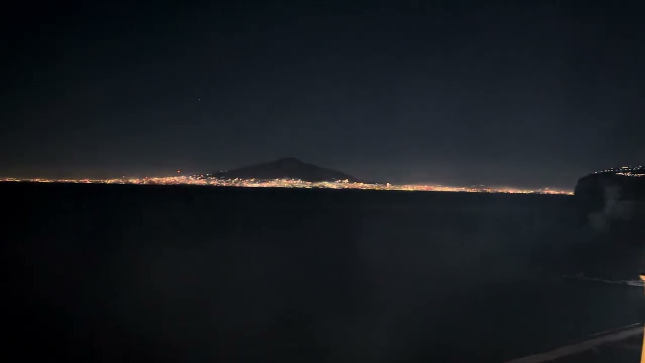 Sorrento - Bay of Napoli- New Year fireworks (Vesuvius in the distance)