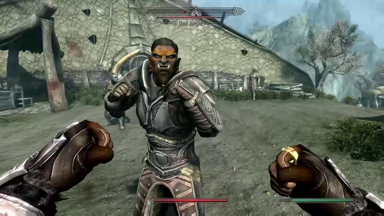 Skyrim Chief Orc Fist Fight