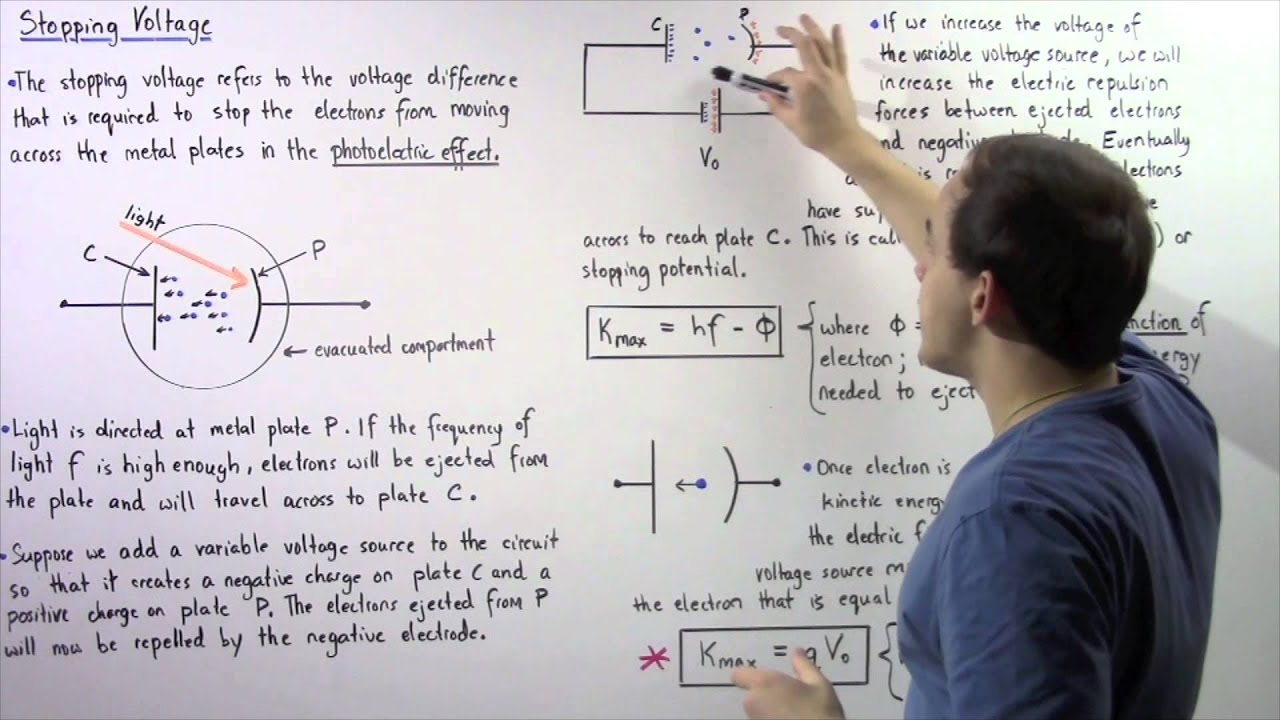 Stopping Voltage and Work Function