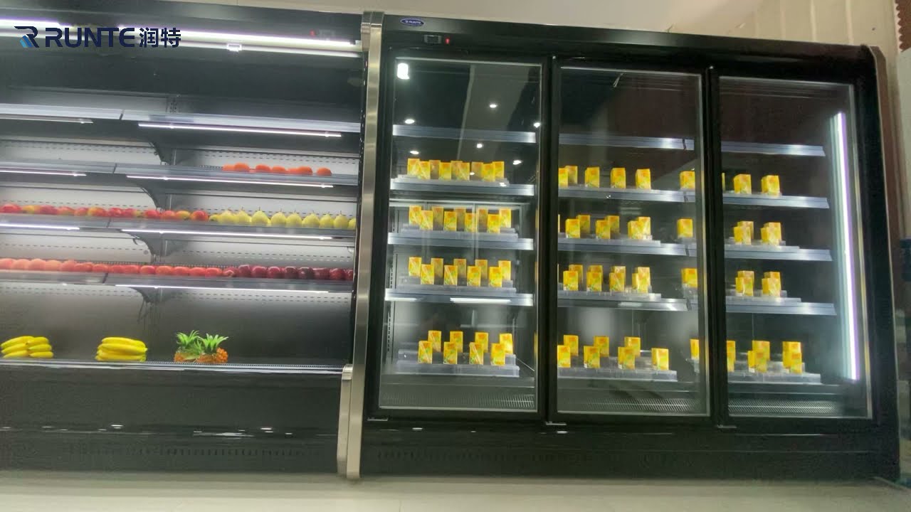 glass door freezer