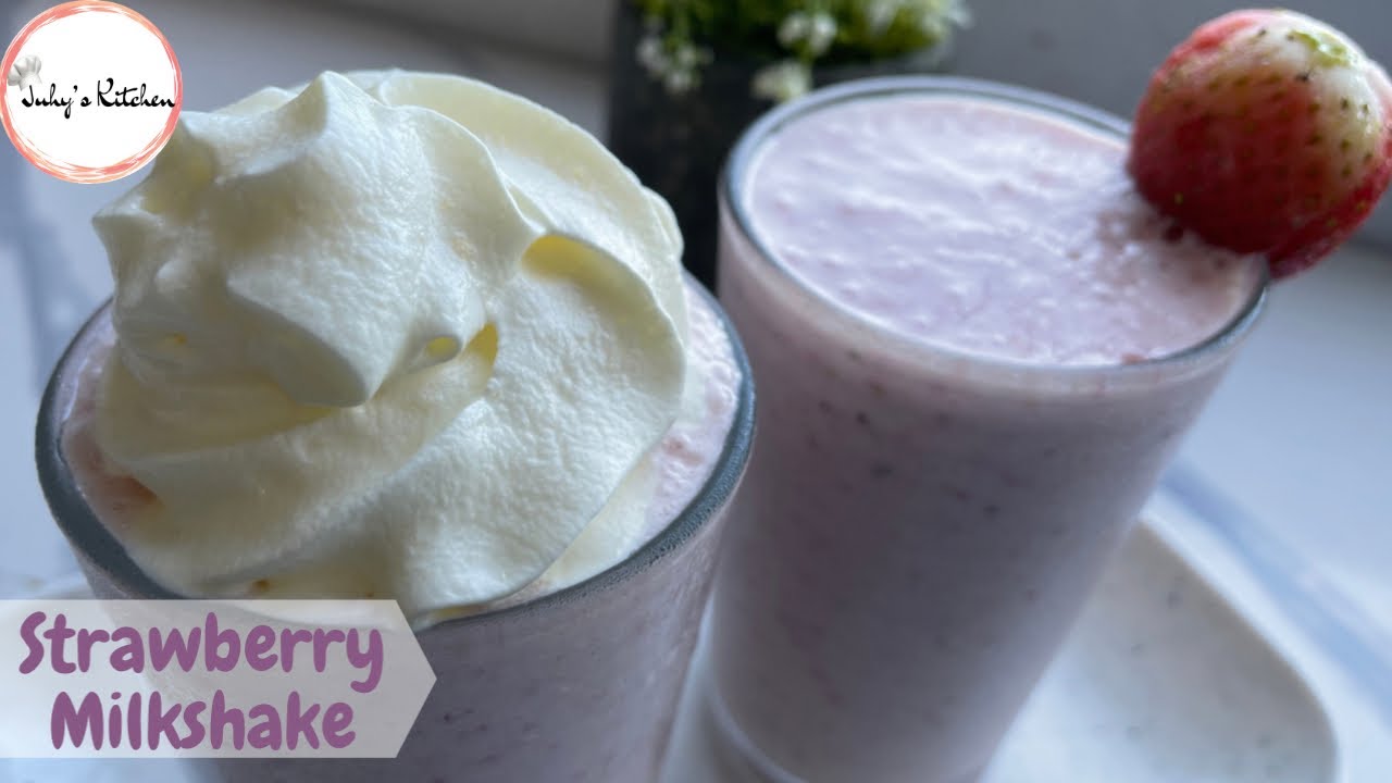 Strawberry Milkshake | Jinsi ya kutengeneza milkshake ya strawberry | Juhys Kitchen