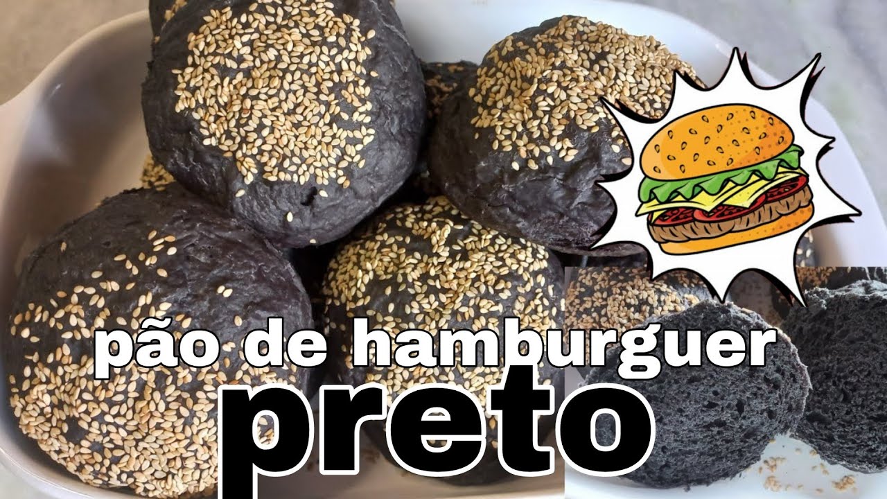 pão de hambúrguer preto ( black )