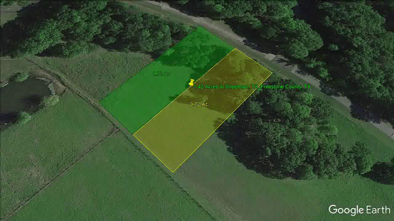 1.42 Acres in Streetman, TX Freestone County, TX Flyover Video