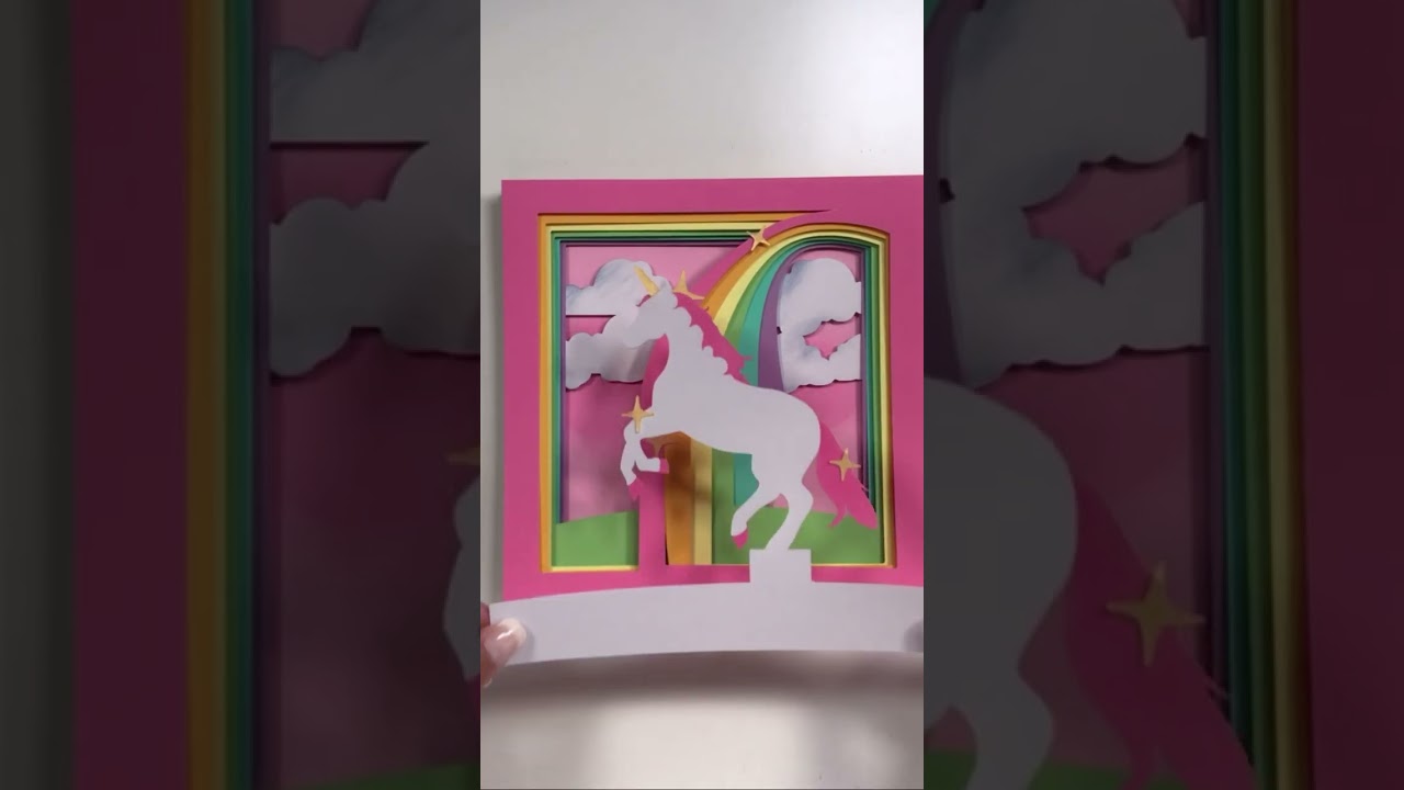 Rainbow Unicorn Shadow Box Made with a Cricut and Silhouette | Better Life Blog: Cricut Crafting