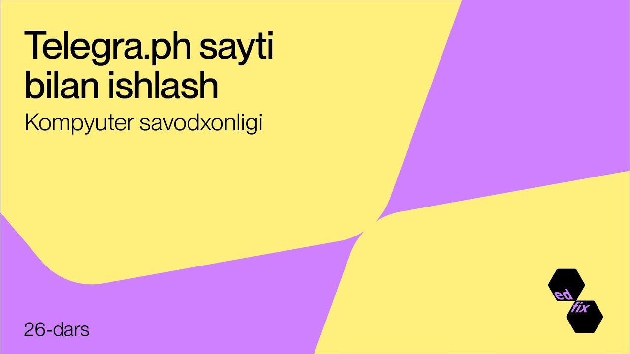 26- dars. Telegraph bilan ishlash | Kompyuter savodxonligi darslari