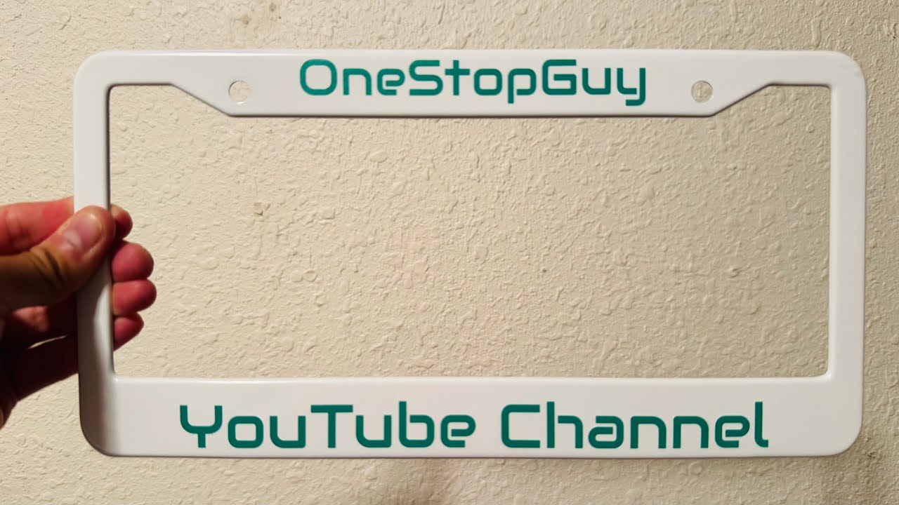 ONESTOPGUY PERSONALIZED LICENSE PLATE FRAME REVIEW!