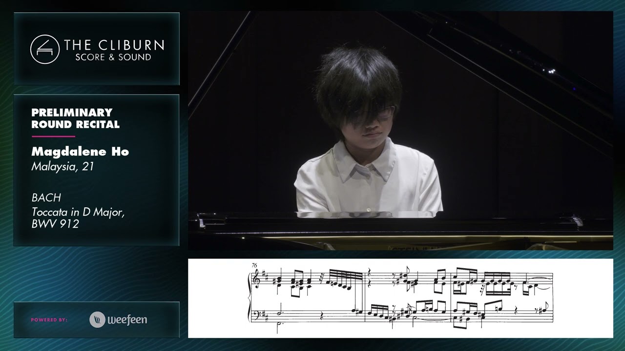 Magdalene Ho: BACH Toccata in D Major, BWV 912 - CLIBURN SCORE & SOUND