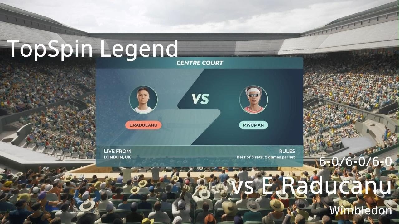 【TopSpin】vs E.Raducanu - Legend | Wimbledon | Speedrun - 14:52