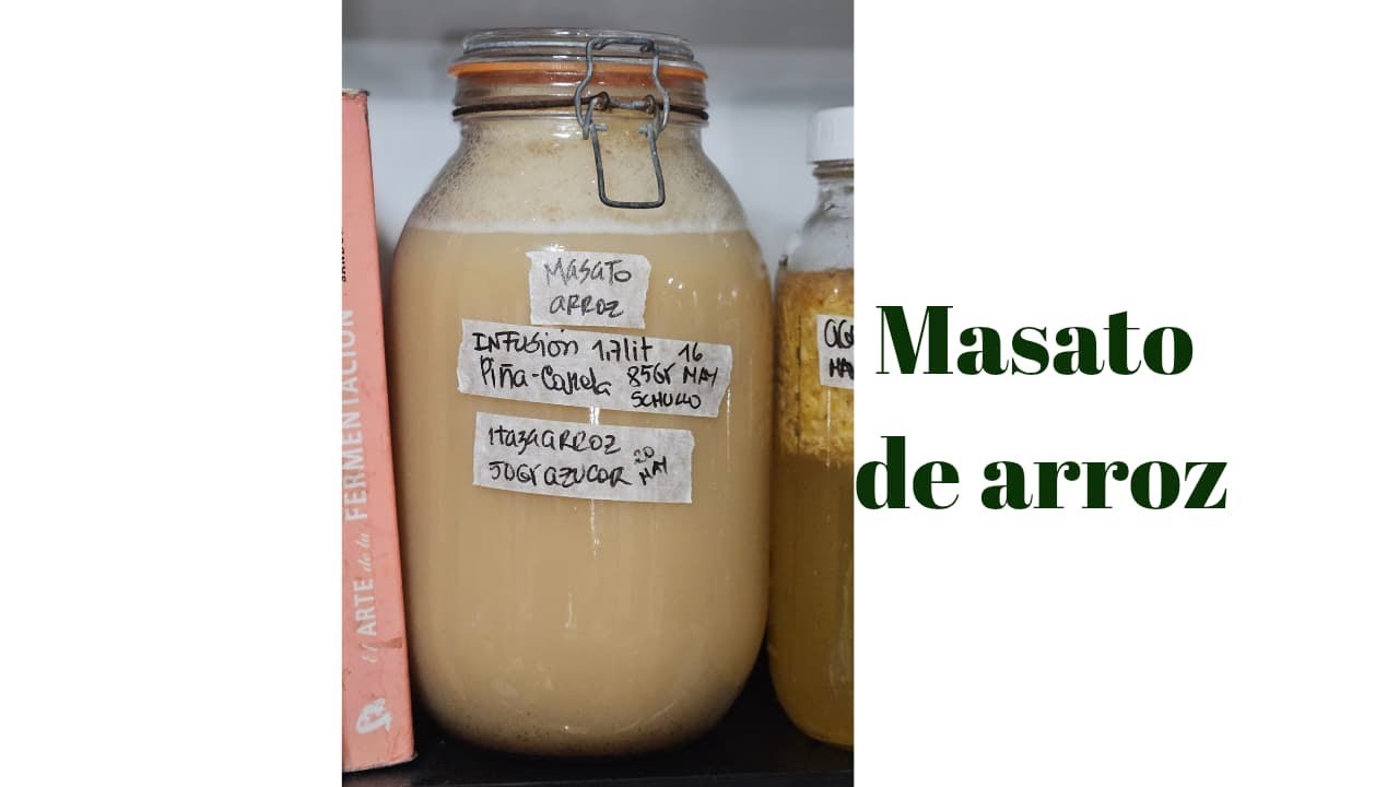 Masato de arroz con piña y canela