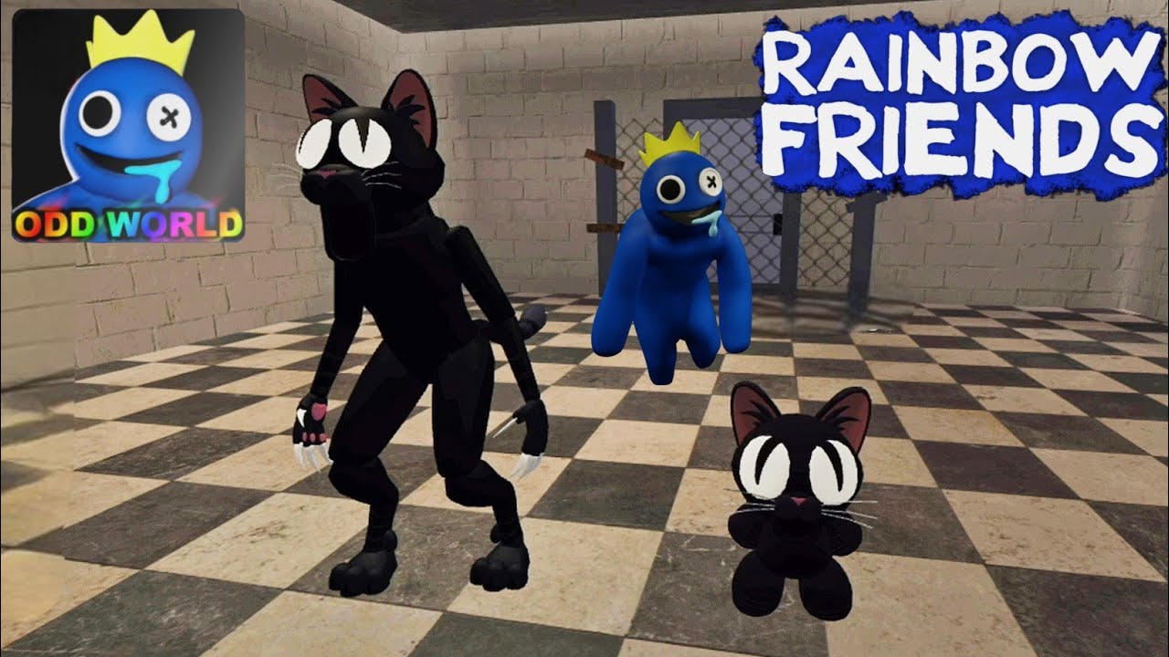 Playing As Baby Cat And Normal Cat In Rainbow Friends Full Gameplay