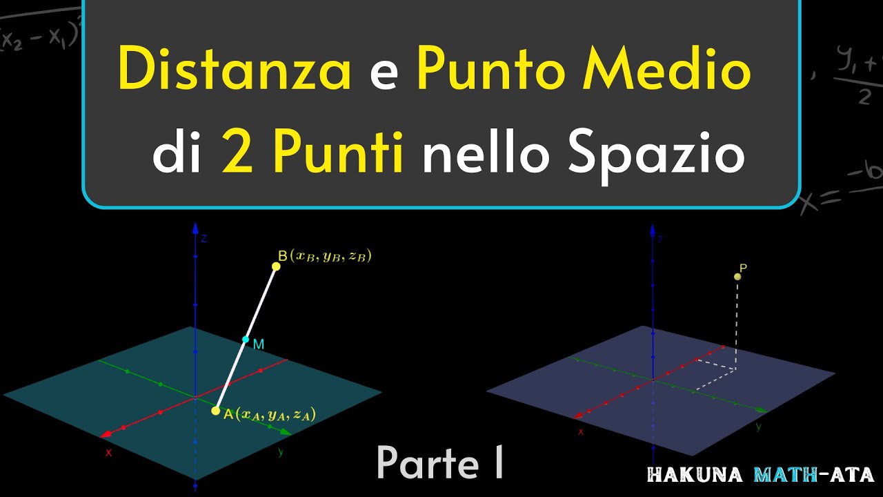 Coordinate cartesiane nello spazio: 1. distanza e punto medio PARTE I | Hakuna MATH-ata