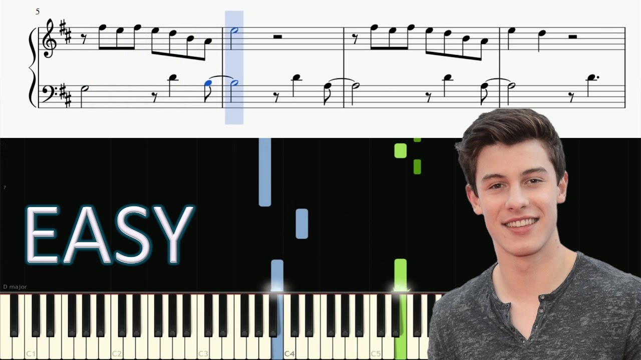 Shawn Mendes - There's Nothing Holdin' Me Back - EASY Piano Tutorial + SHEETS