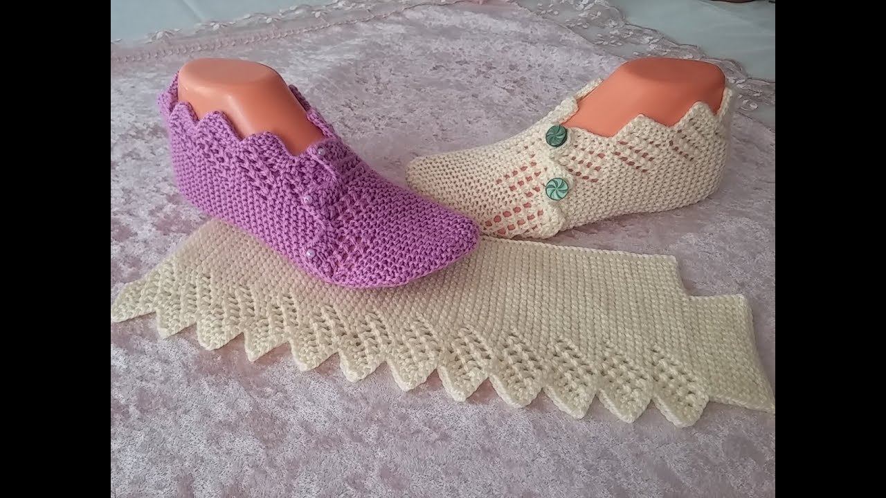 çeyizlik patik modeli / kolay patik modeli / iki şişle ajurlu patik modeli