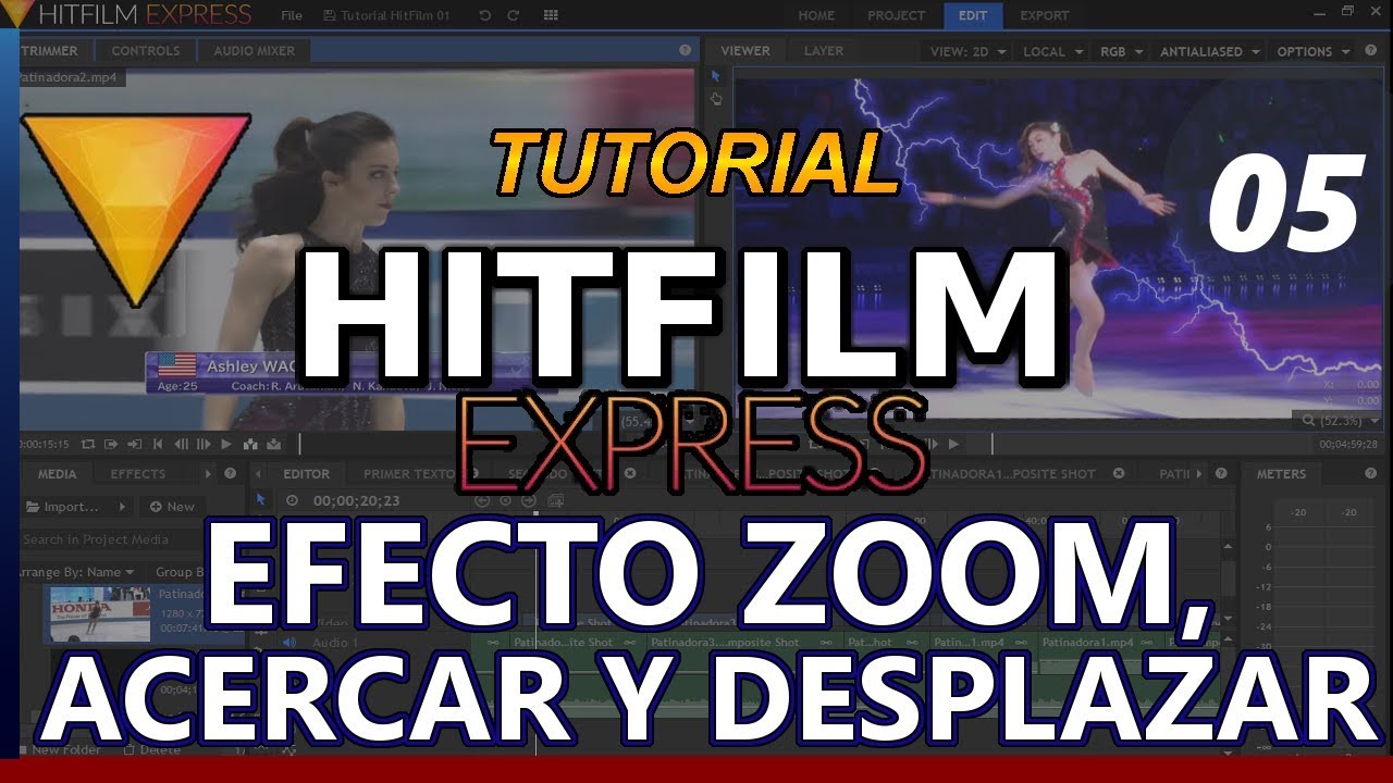 HITFILM EXPRESS Tutorial 05: EFECTO ZOOM, ACERCAR Y DESPLAZAR IMAGEN gratis en español