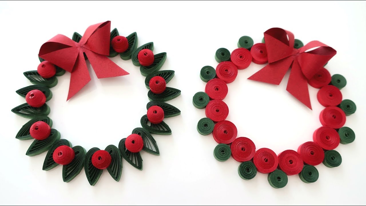 Simple Quilling Wreaths for Christmas - Christmas Paper Wreath