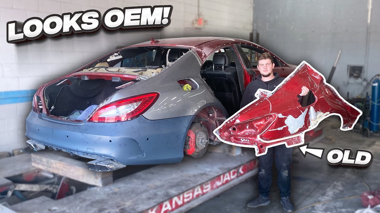Fixing a Destroyed Quarter Panel On a CLS63 AMG In One Day !