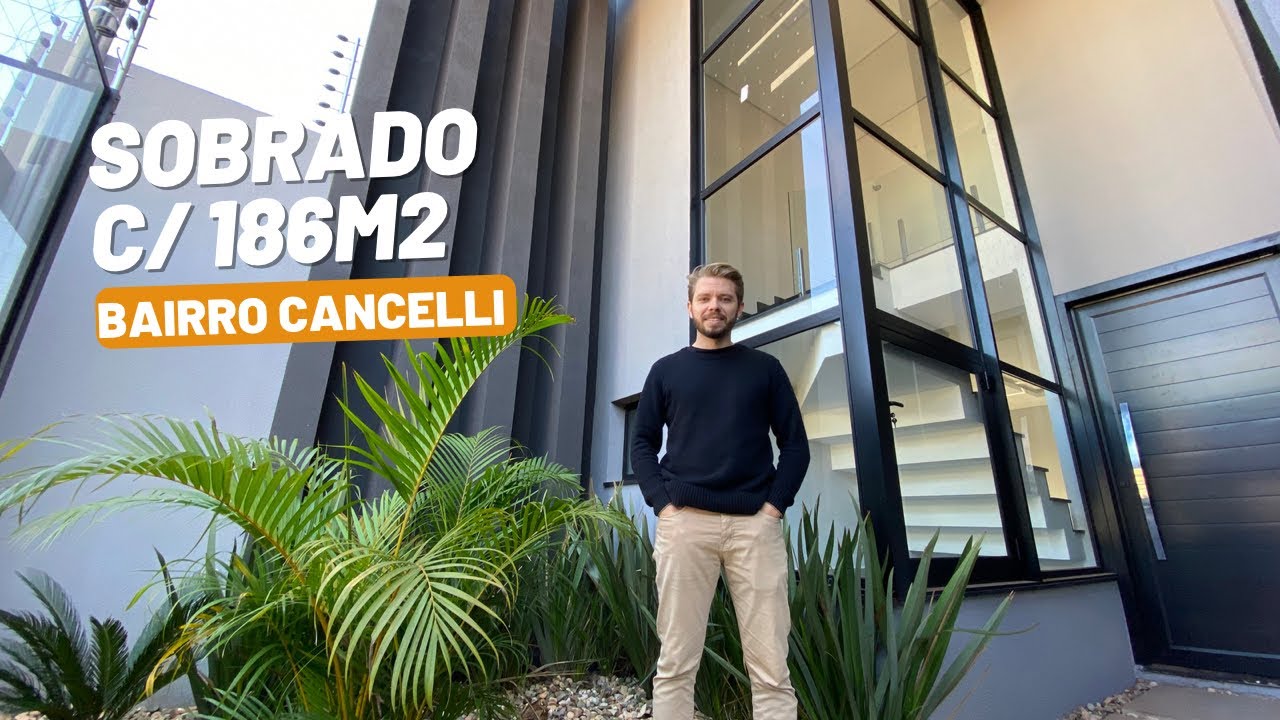 Sobrado com 3 Suites e 186m2 a venda no Cancelli, Cascavel - PR
